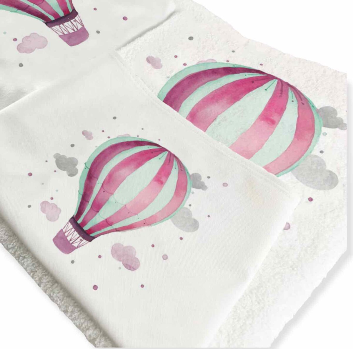 SET BAPTISM TOWELS DREAM BIG LITTLE ONE PINK