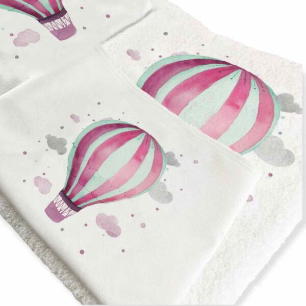 SET BAPTISM TOWELS DREAM BIG LITTLE ONE PINK