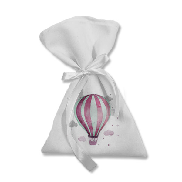 BAPTISM FAVOR HAND TOWEL AIR BALLON PINK GIRL