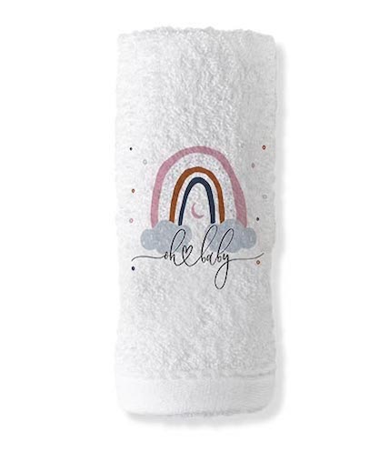 BAPTISM FAVOR HAND TOWEL OH RAINBOW