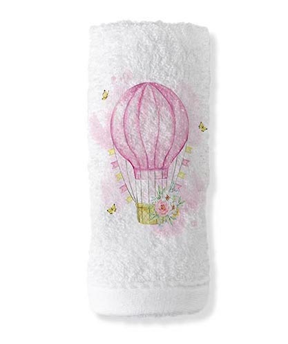 BAPTISM FAVOR HAND TOWEL DREAM BIG LITTLE ONE PINK